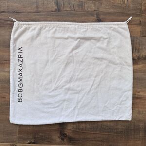 BCBG MAXAZRIA Dust Bag Travel Storage Drawstring Bag Purse Shoes White 21”x17”